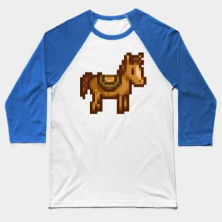 Pixel Horse Baseball T-Shirt